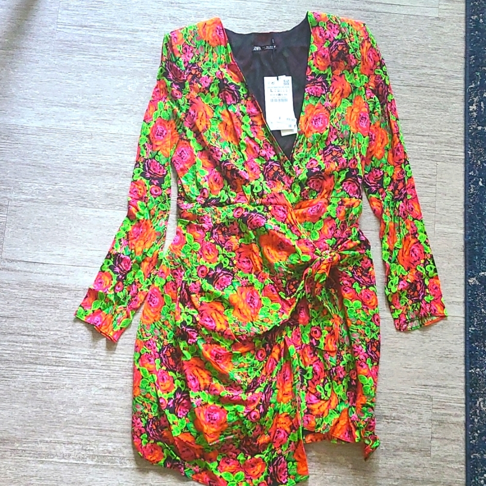 ZARA FLORAL PRINT DRESS